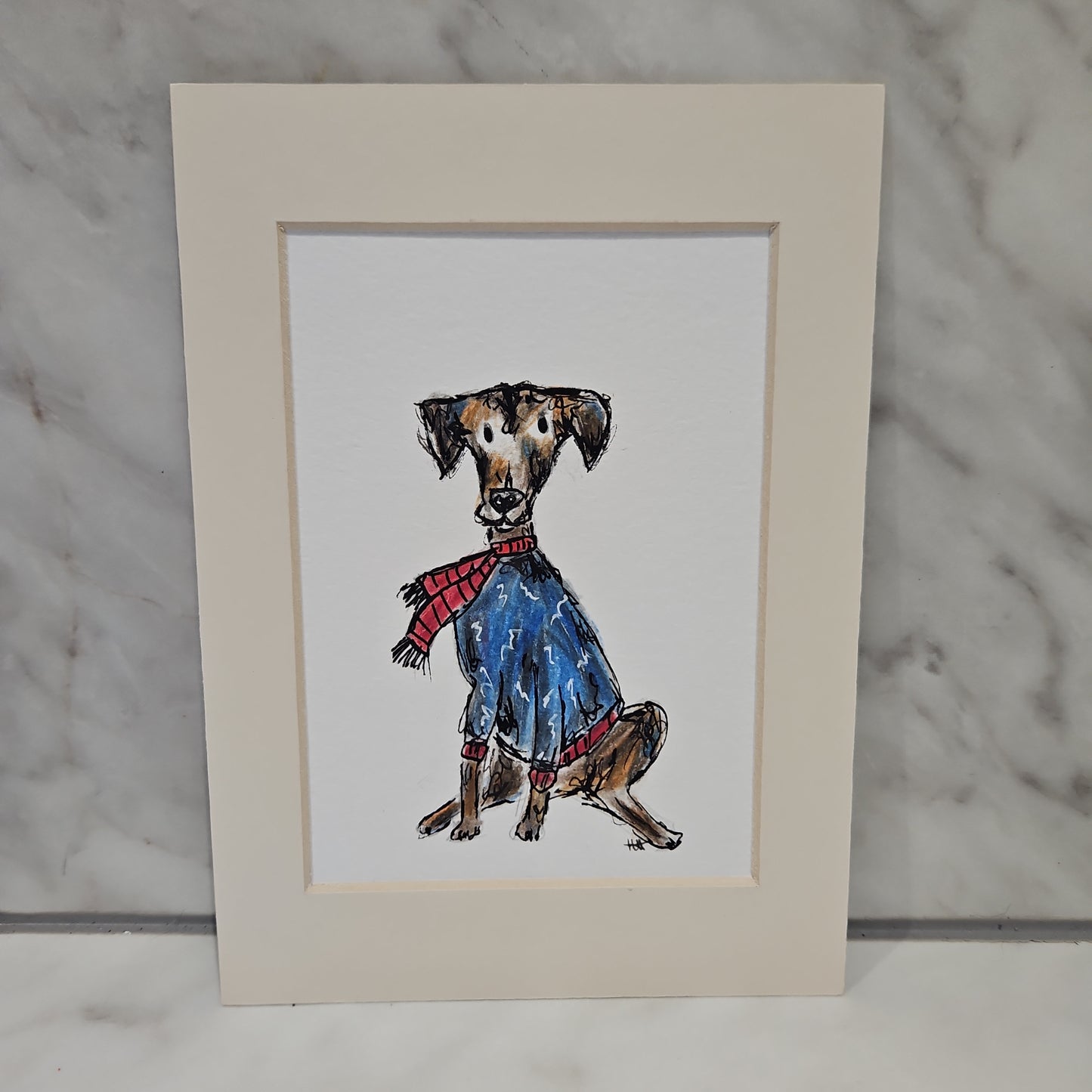 Rupert dog illustration