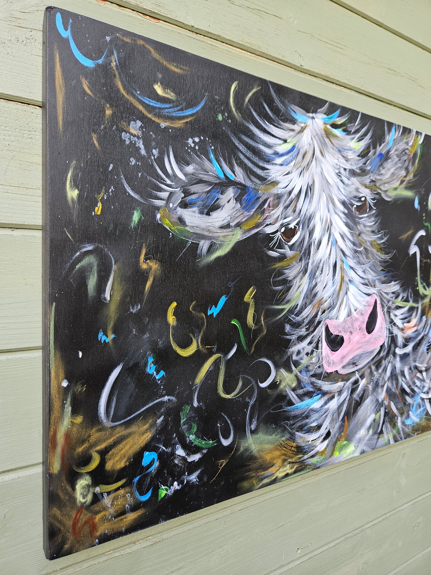 *NEW* - Angus cow original wall art