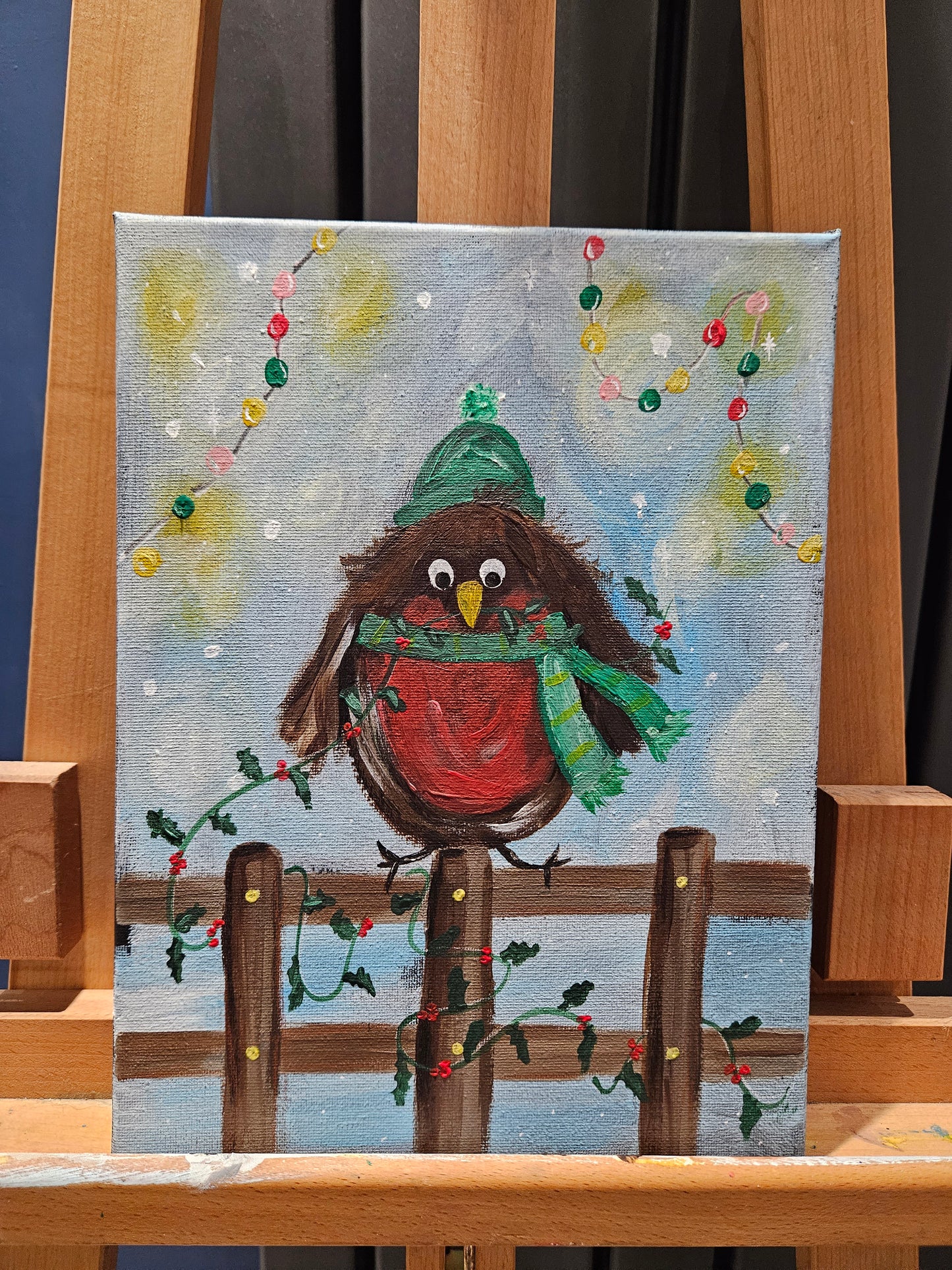 Christmas Robin ADULT Paint and Sip workshop - Friday 28th Nov 6-8pm