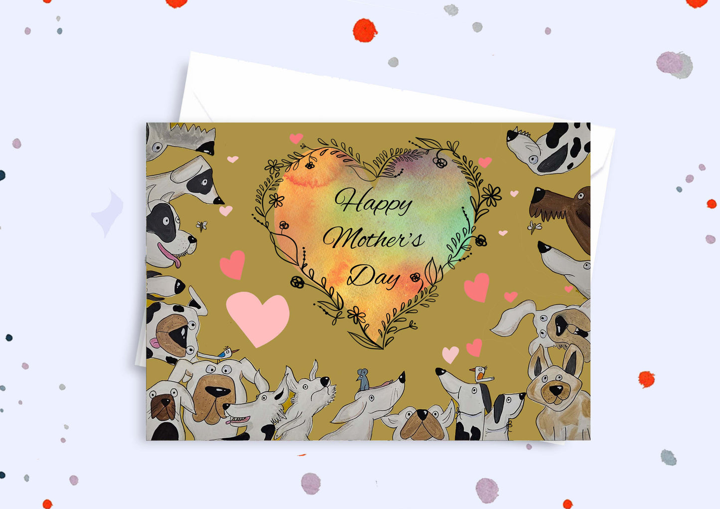 Mother's day dog A5 card