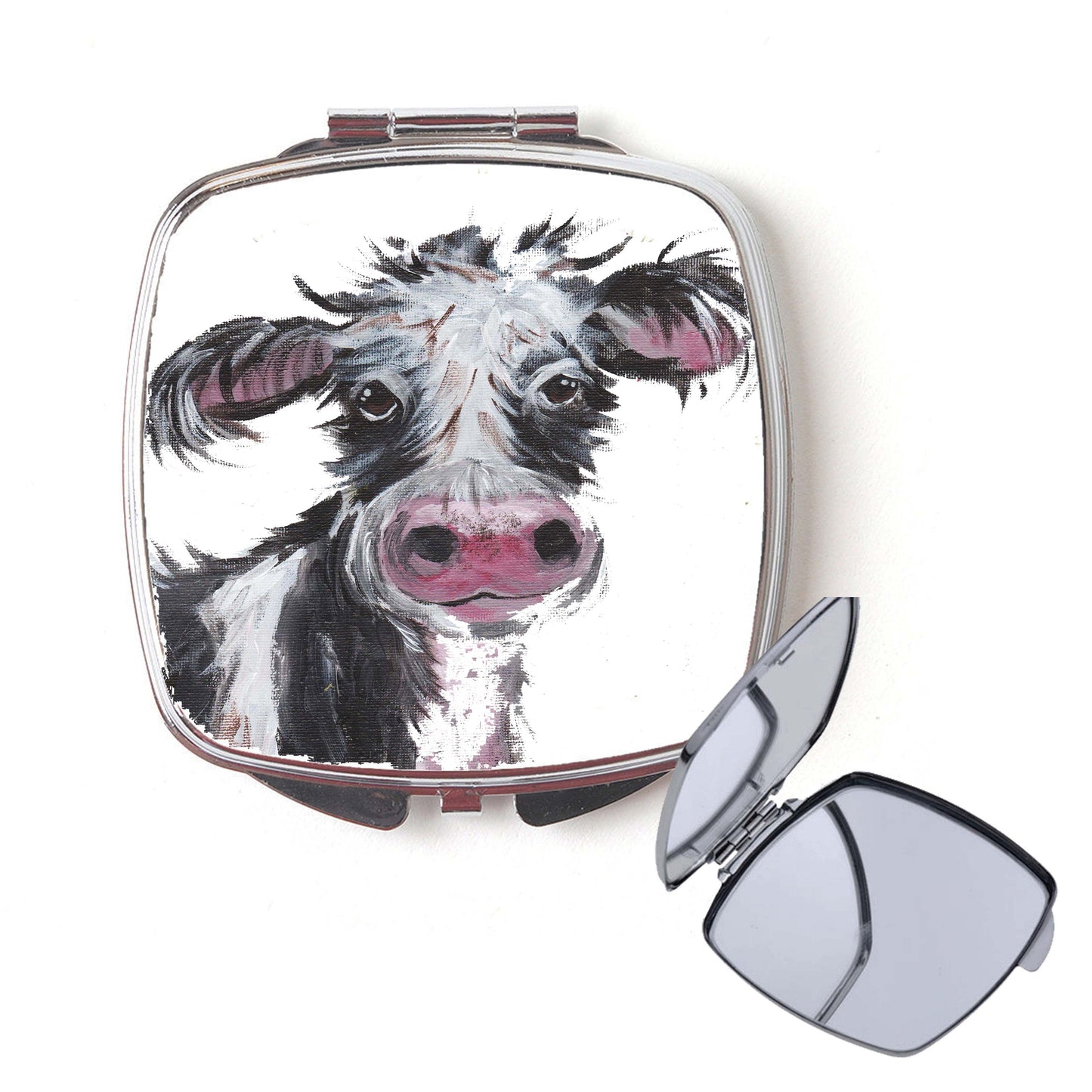 'Malcolm' Cow compact mirror