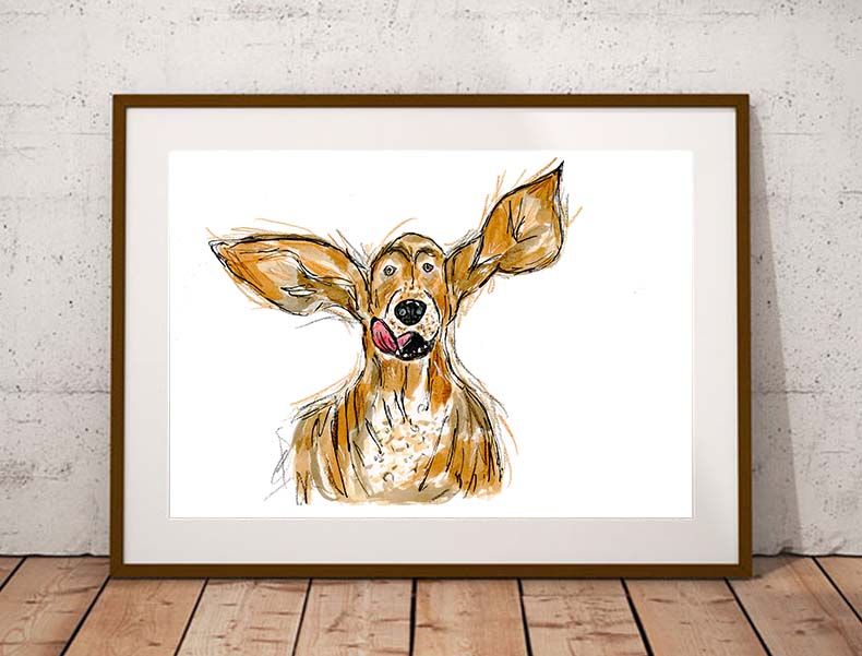 Basset hound fine art print