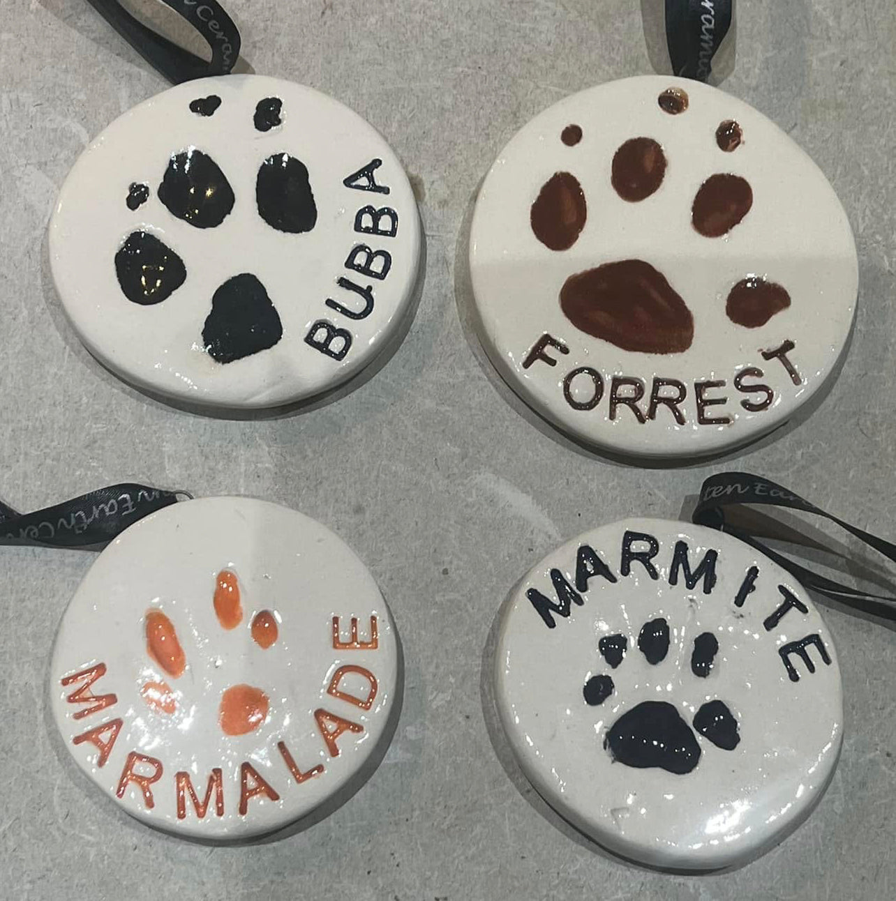 Paint a ceramic bauble or make Paw print baubles Sat 5th Dec 10-3pm