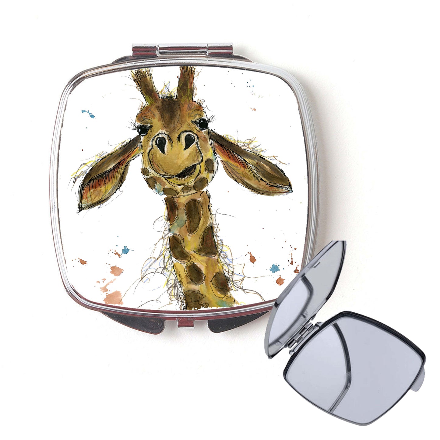 Daisy giraffe compact mirror