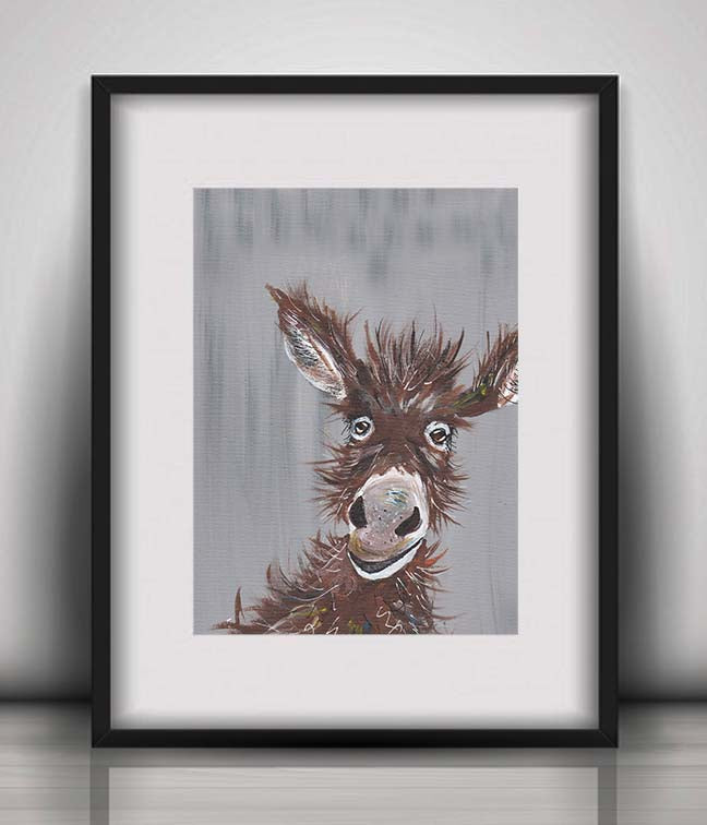 A3 donkey fine art print
