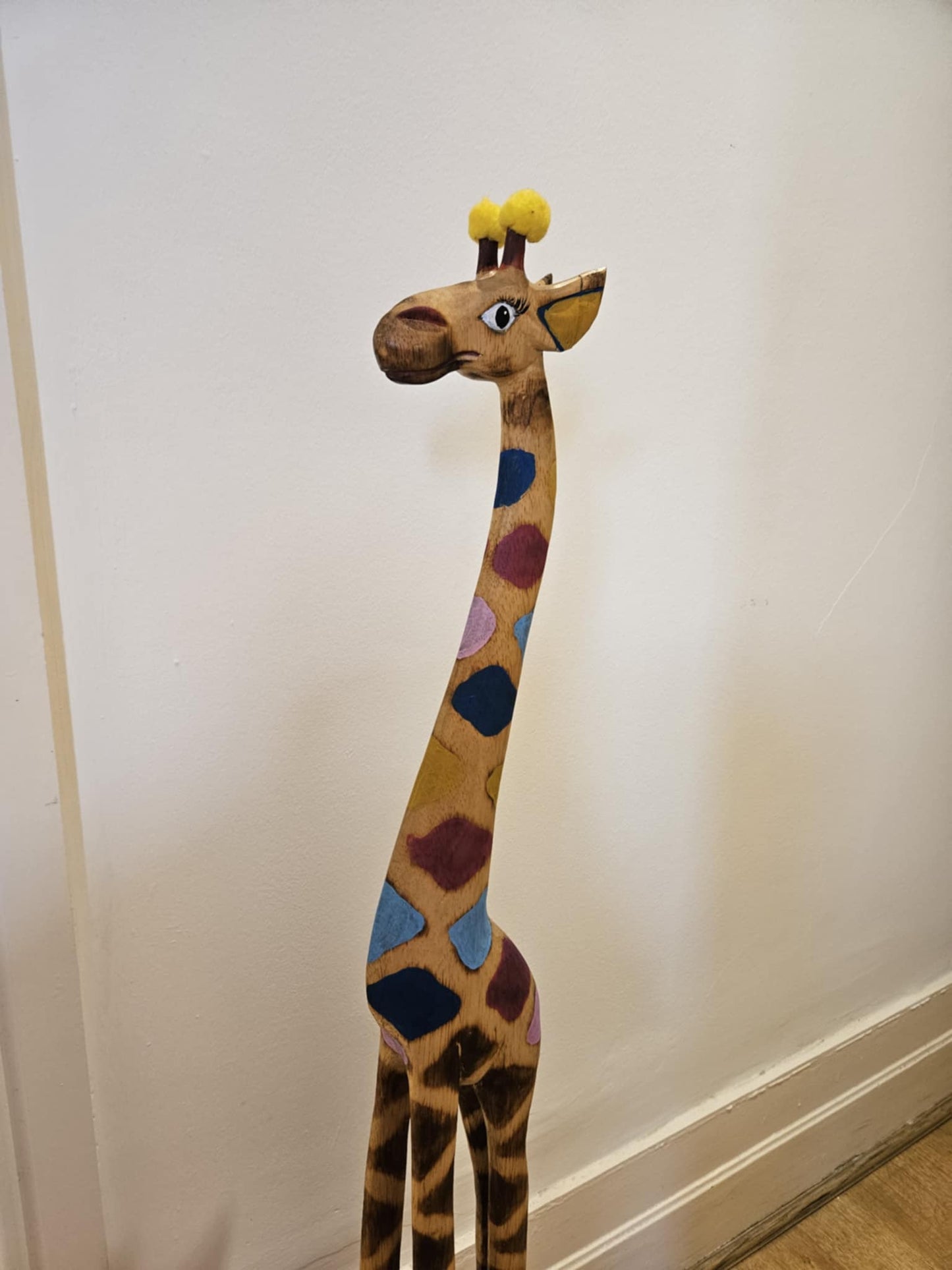 Giraffe wooden ornament - 3ft tall!