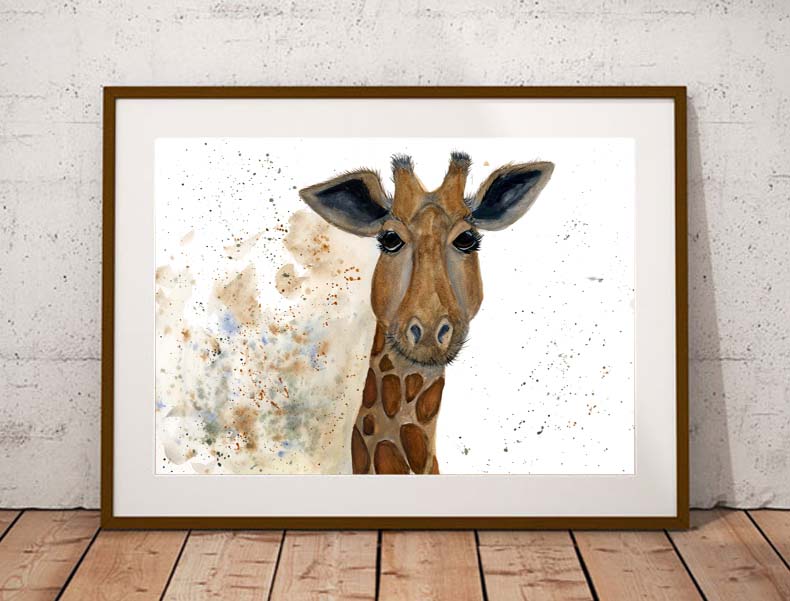 A3 giraffe fine art print