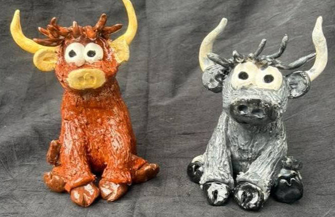 Make a ceramic highland cow workshop- Sat 22nd August 1.30-4.30