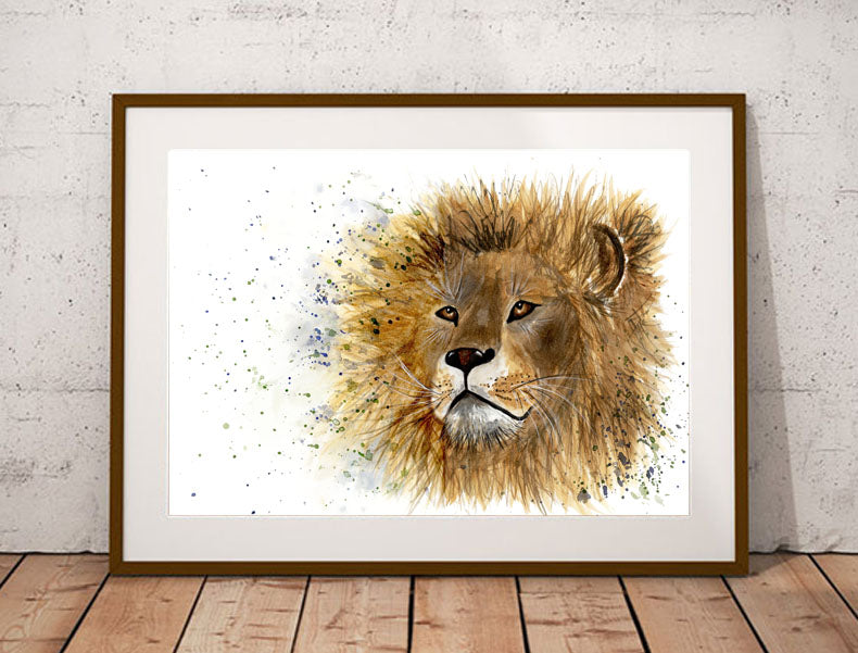 A3 lion fine art print