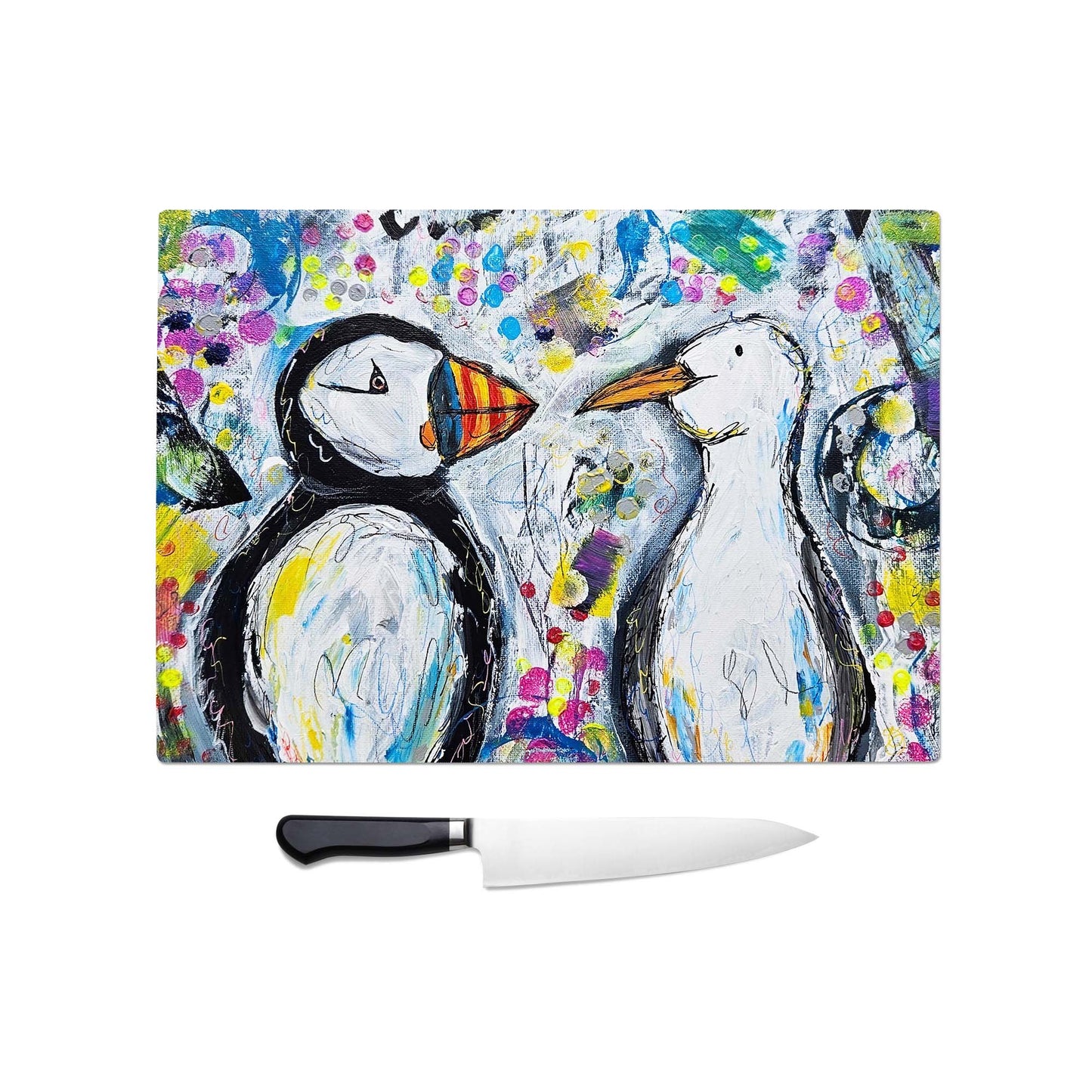 Puffin & steven seagull chopping board / Worktop saver