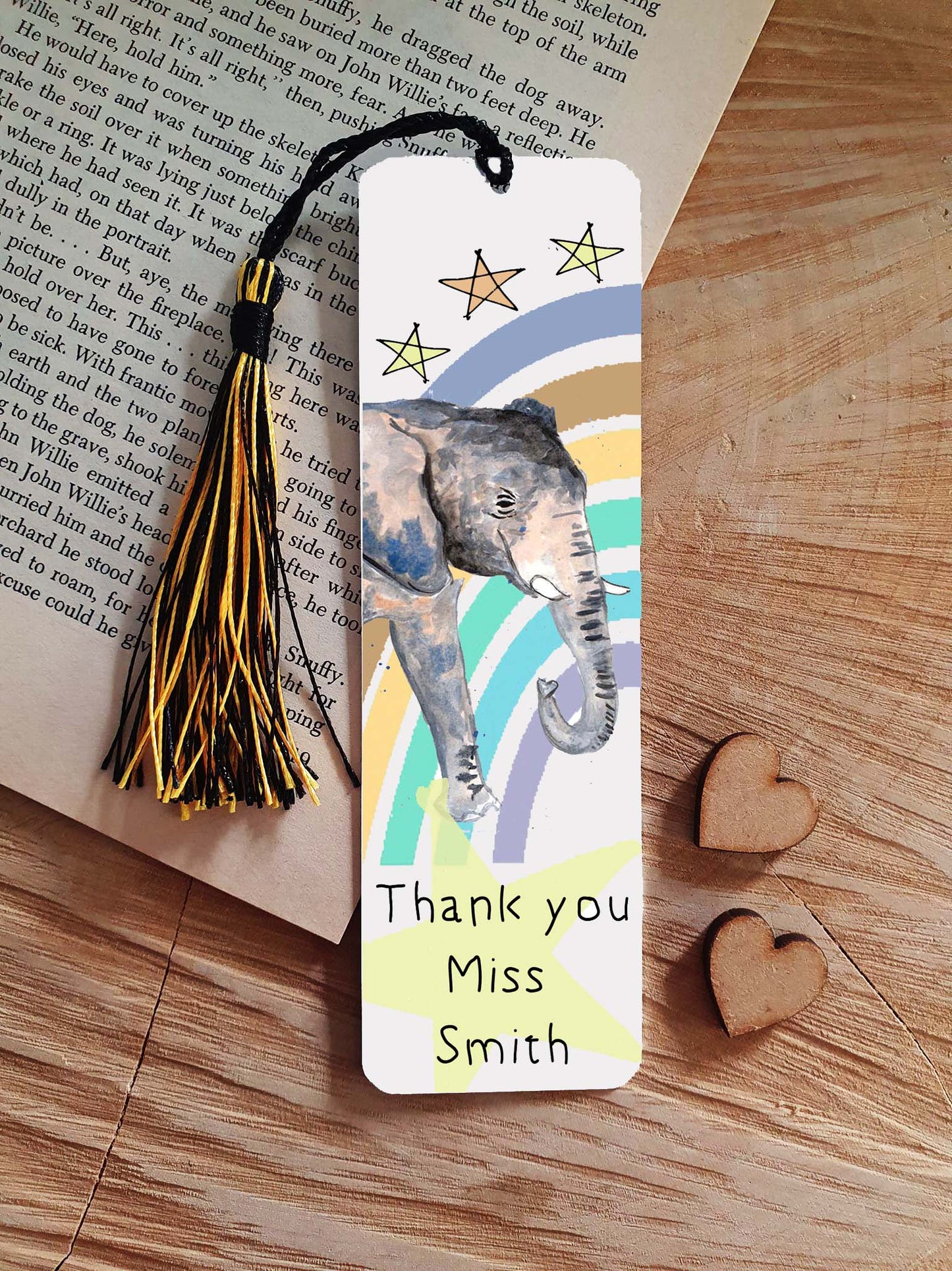 Teacher elephant bookmark