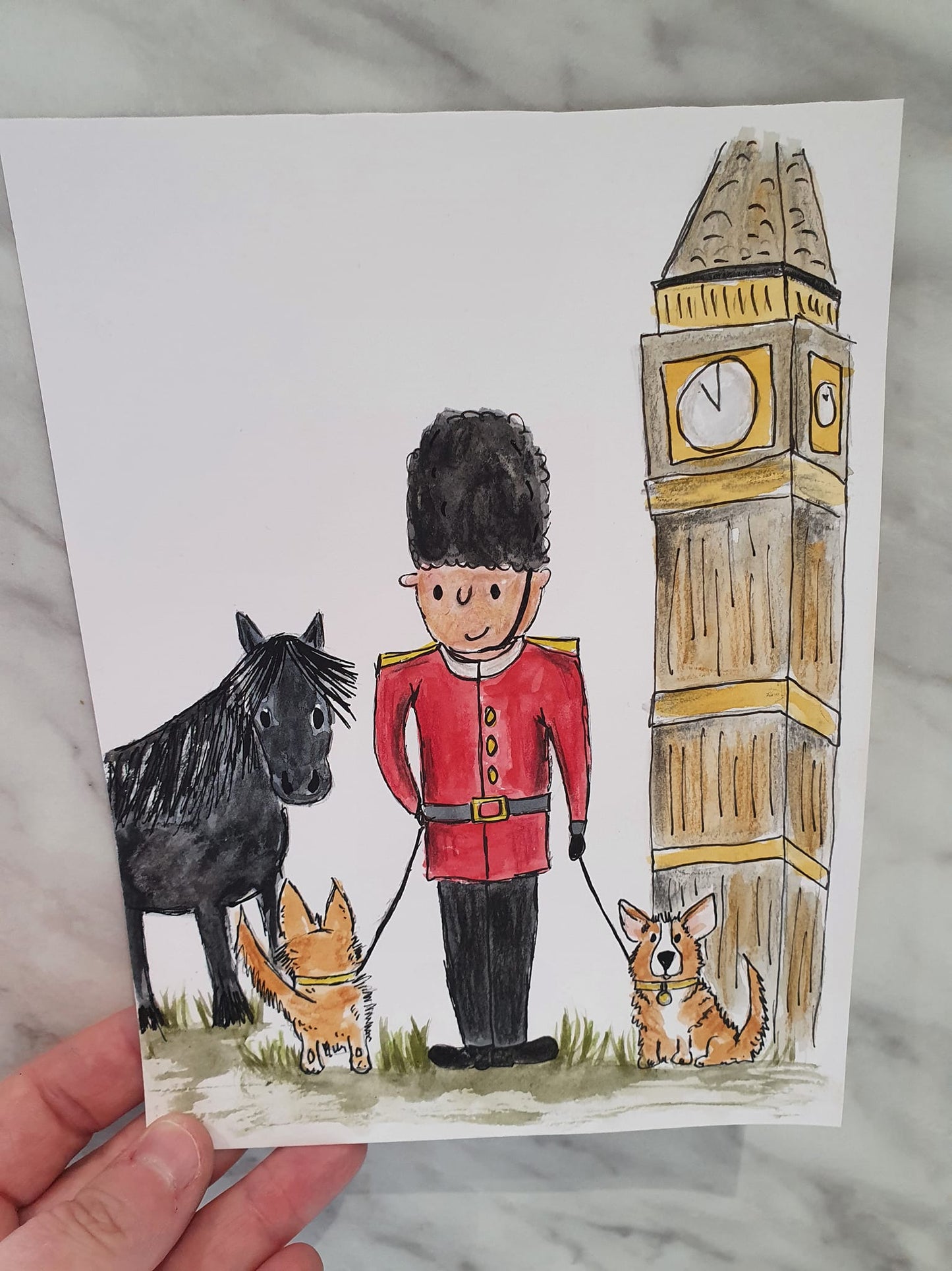 Queens guard and friends original illustration