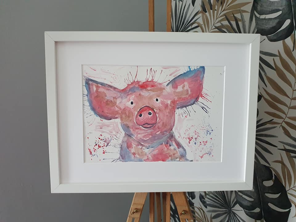 Pig original painting