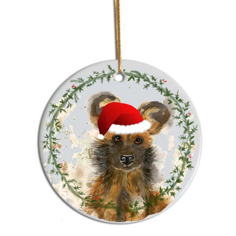 African painted dog Christmas tree decoration