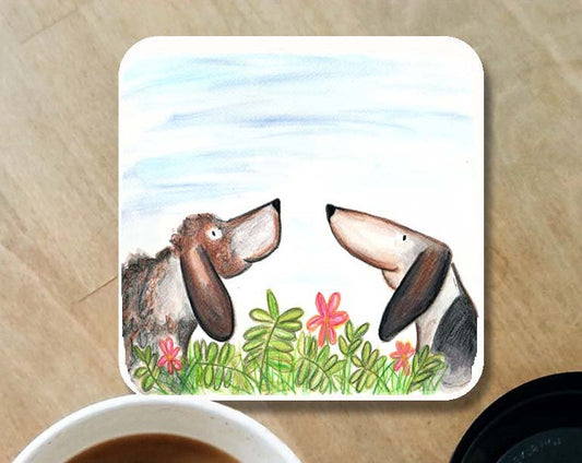 Dylan and Isabelle dogs coaster