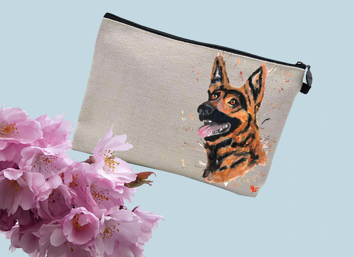 German Shepherd make up / toiletries bag