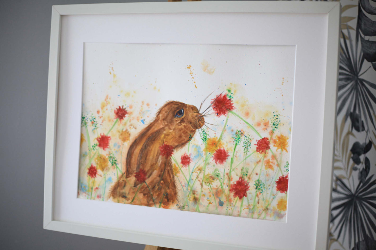 Hare original painting 'Thistle'