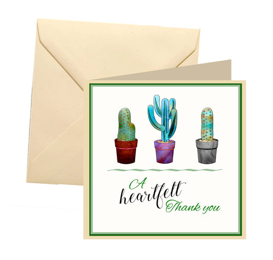 Cacti thank you card