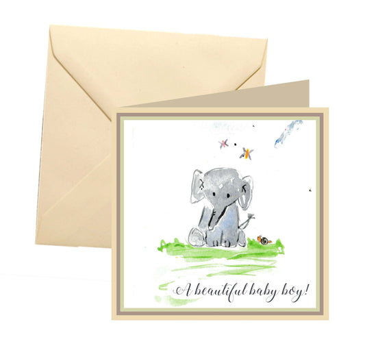 New baby boy card