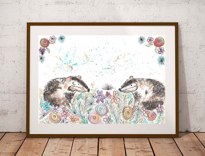 Badgers fine art print