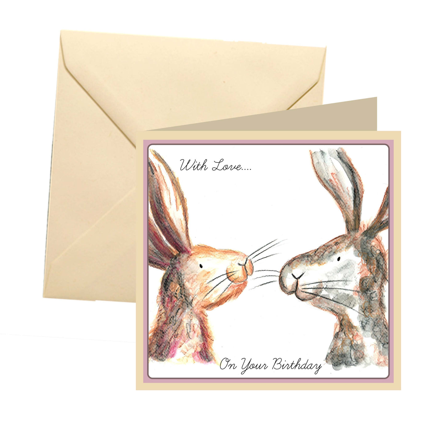 Hare birthday card