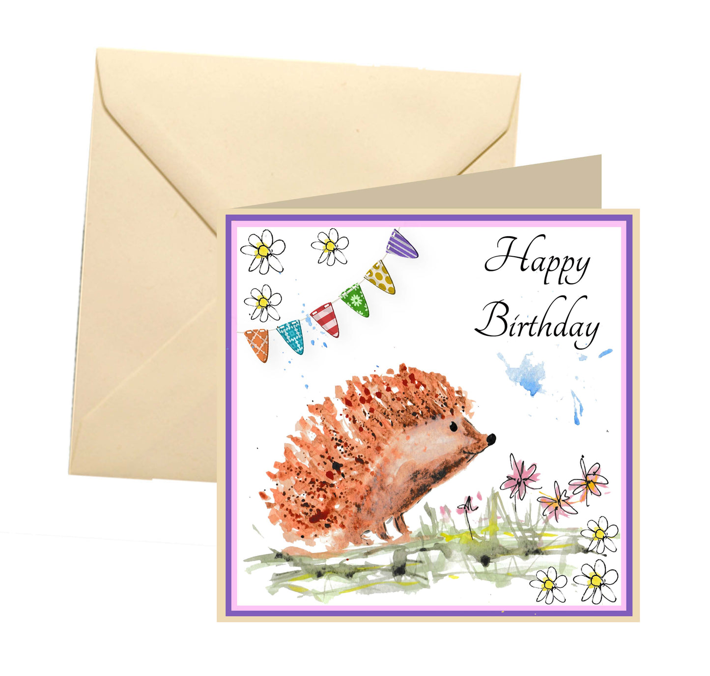 Hedgehog birthday card