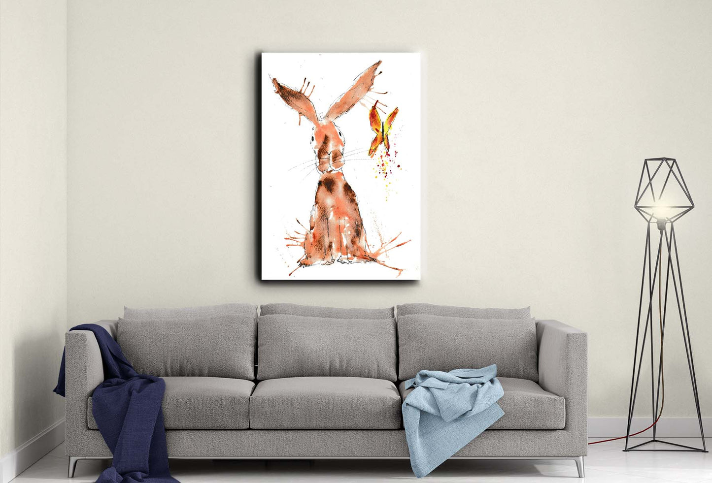 Brown hare canvas- Ready to hang