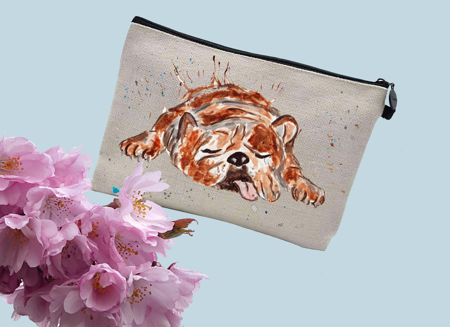 Bull dog make up / toiletries bag