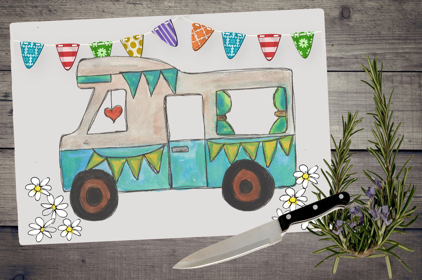Campervan/Motorhome chopping board / Worktop saver