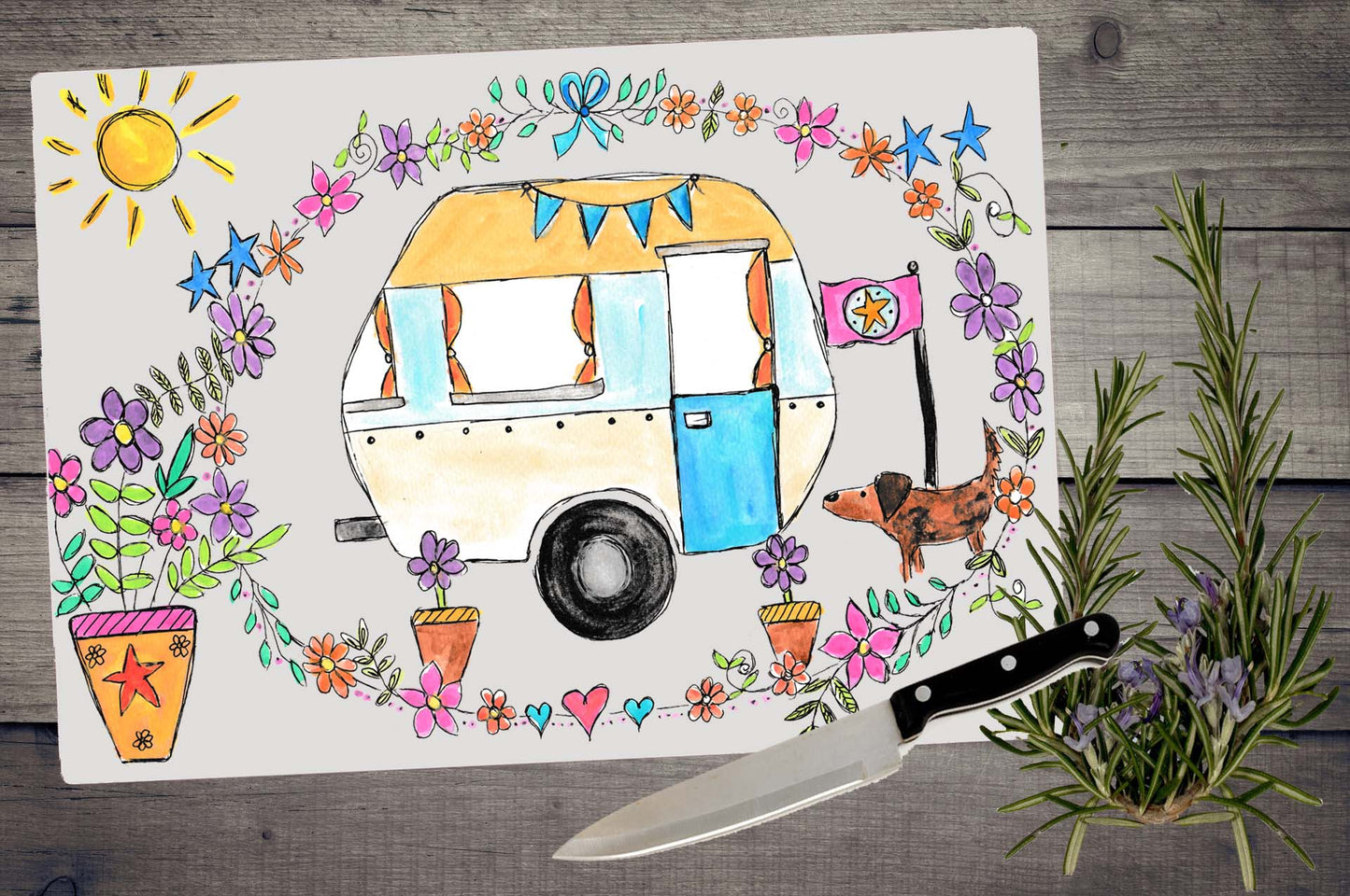 Caravan chopping board / Worktop saver