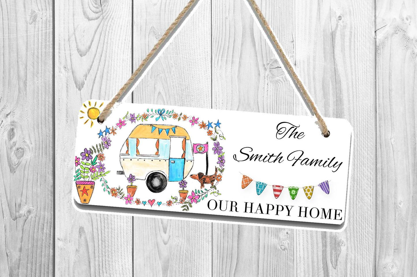 Caravan sign Personalised