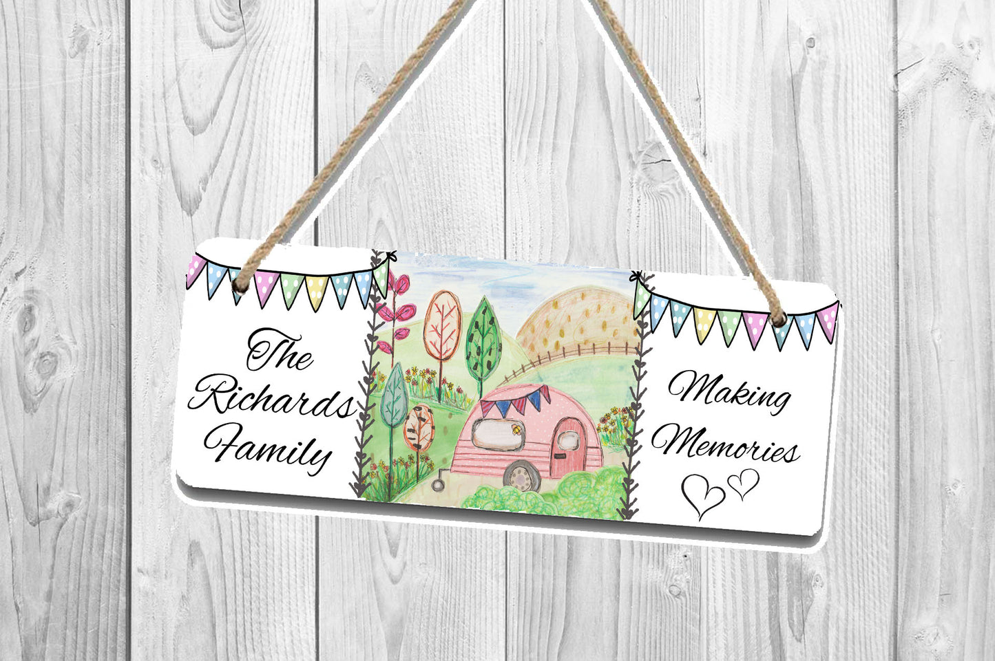 Caravan sign - personalised