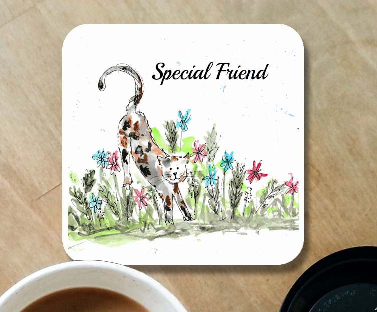 Special Friend cat coaster