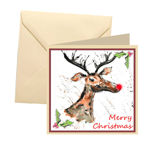Rudolph Christmas card