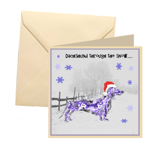 Dachshund Christmas card
