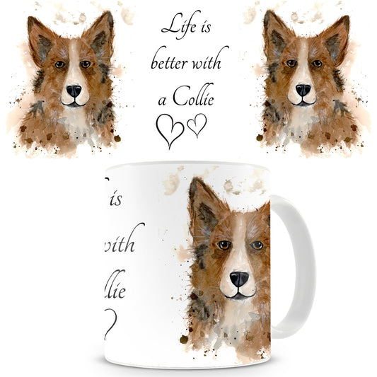 Red / Welsh collie mug