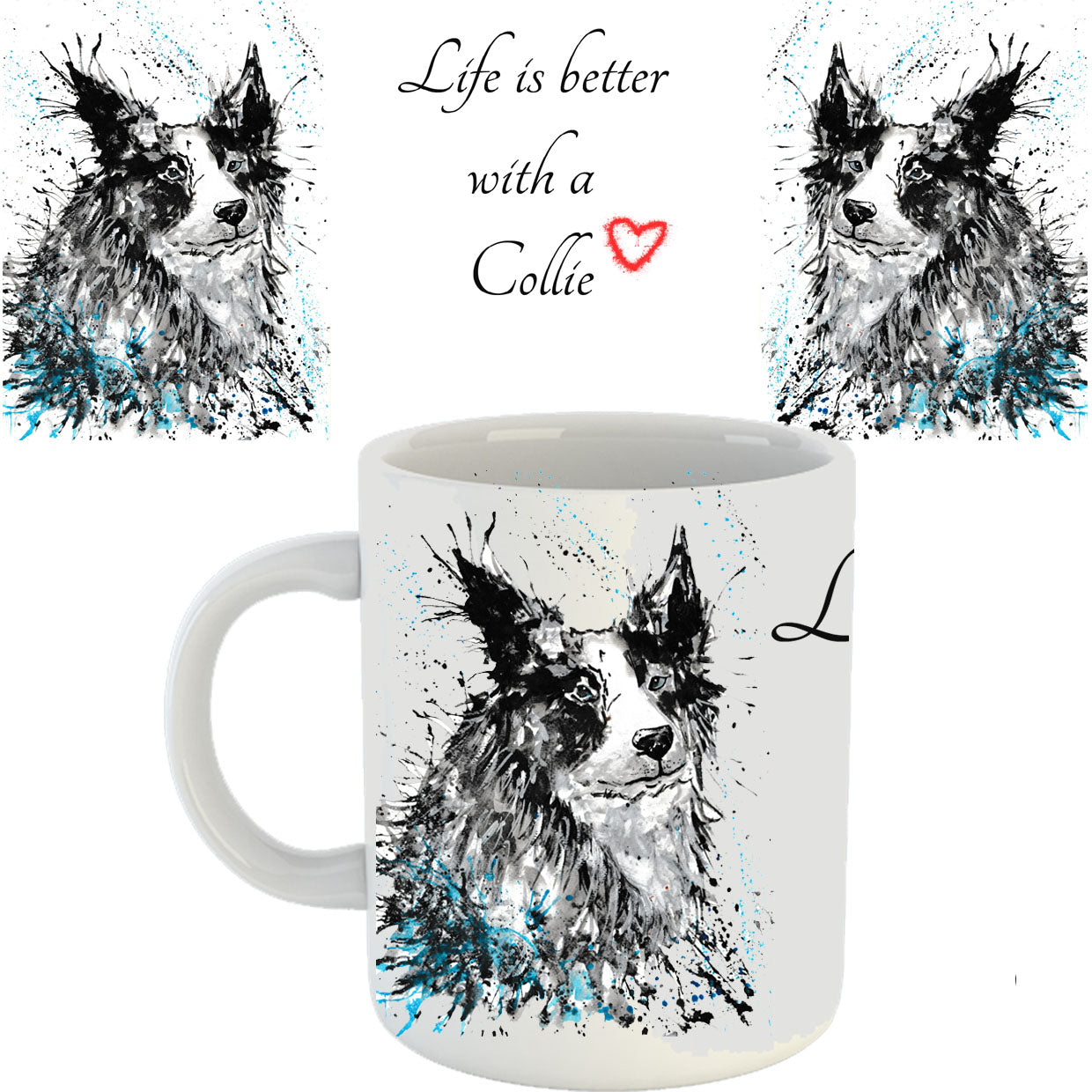 Border collie mug