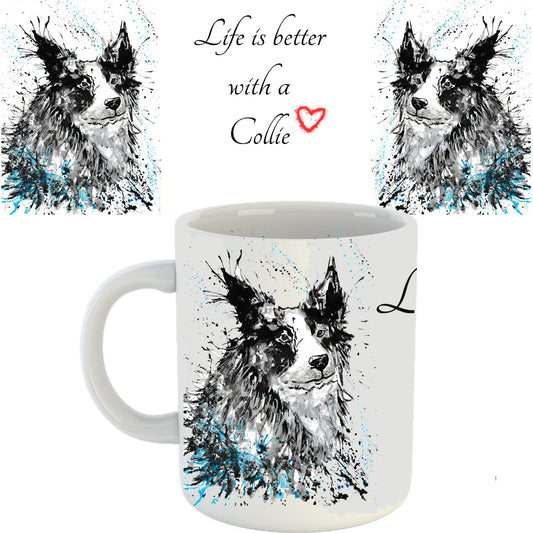 Border collie mug