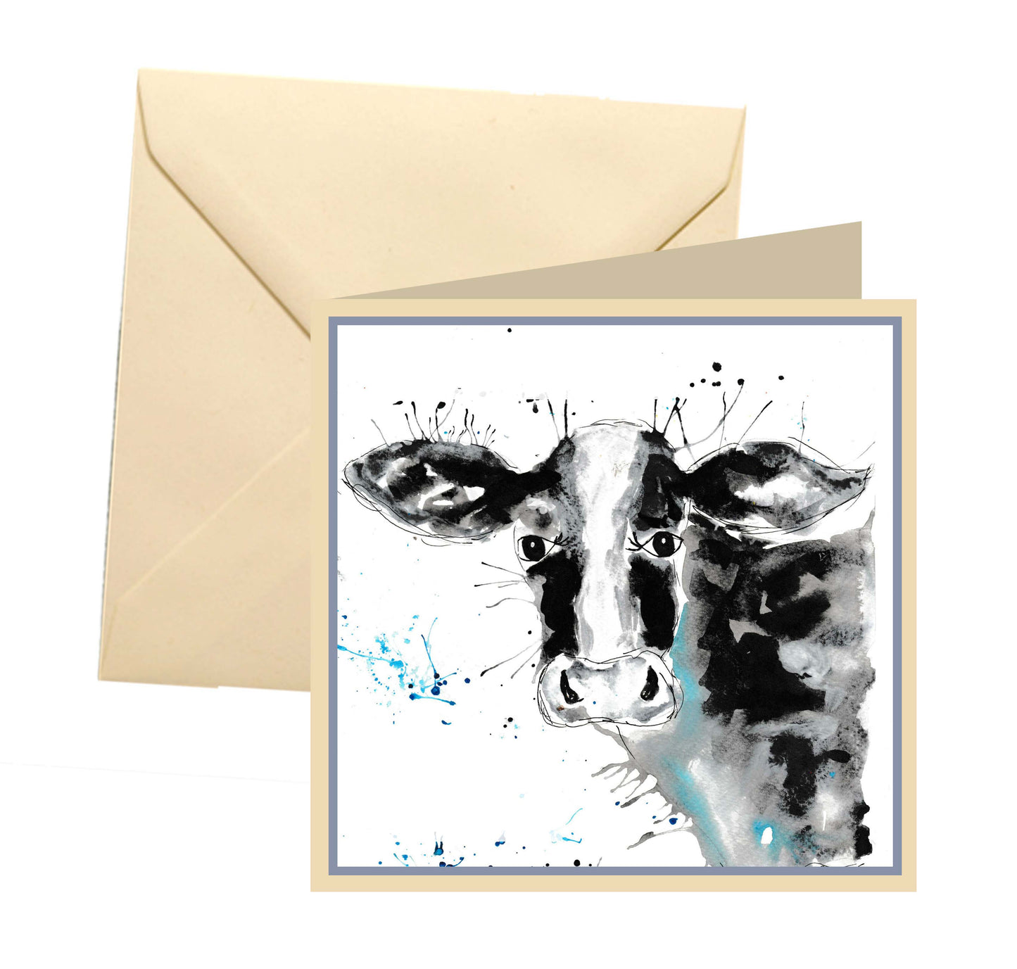 Cow blank card
