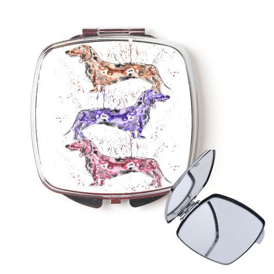 Dachshund compact mirror