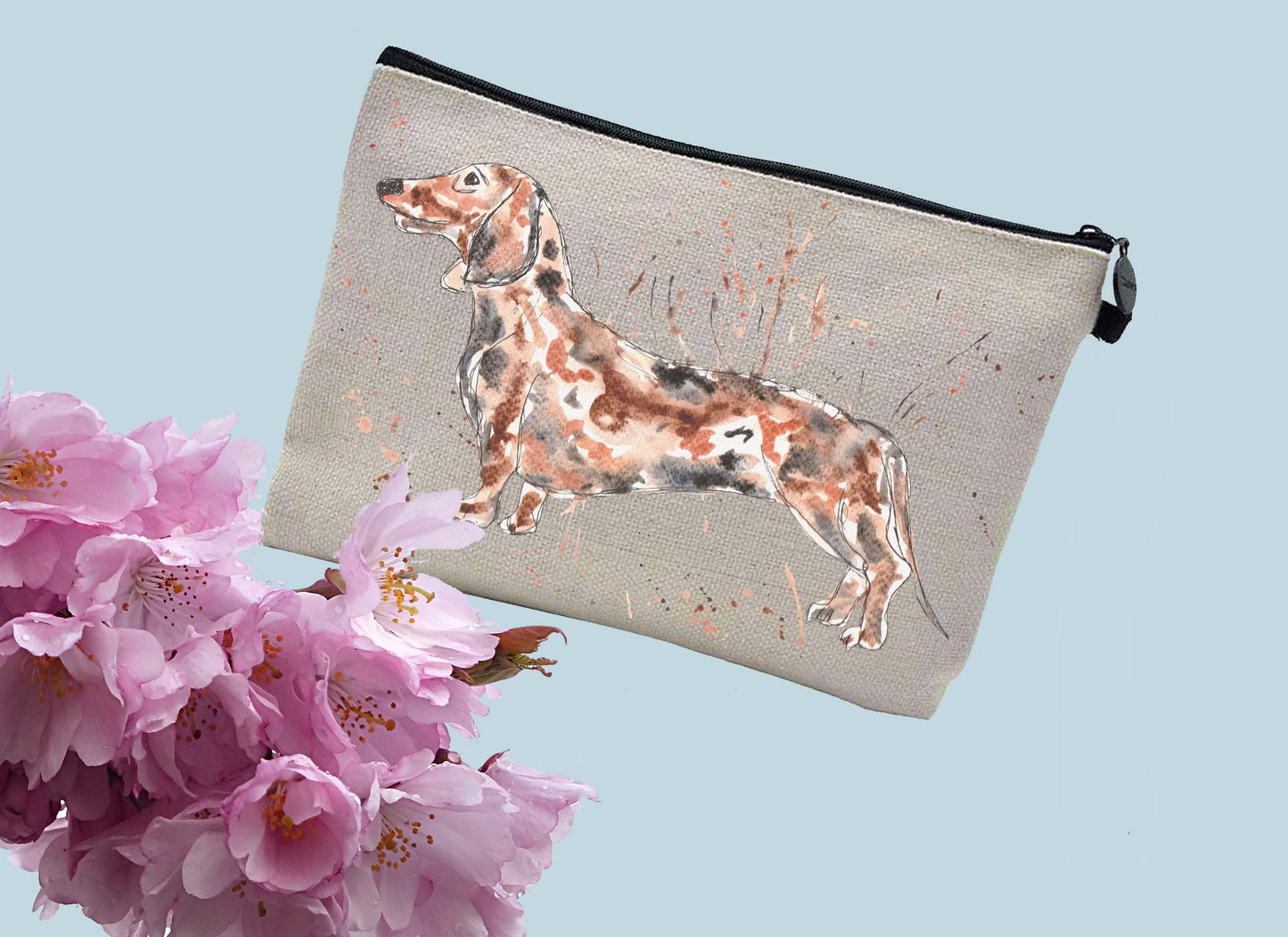 Dachshund make up / toiletries bag