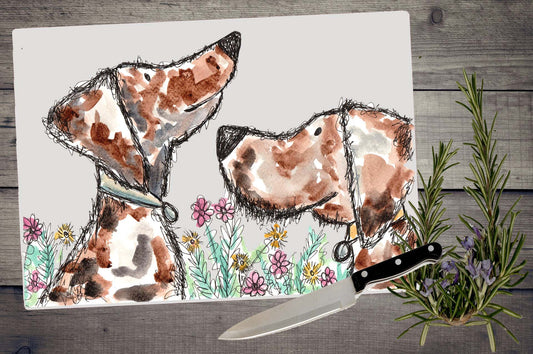 Dexter and Pebbles chopping board / Worktop saver