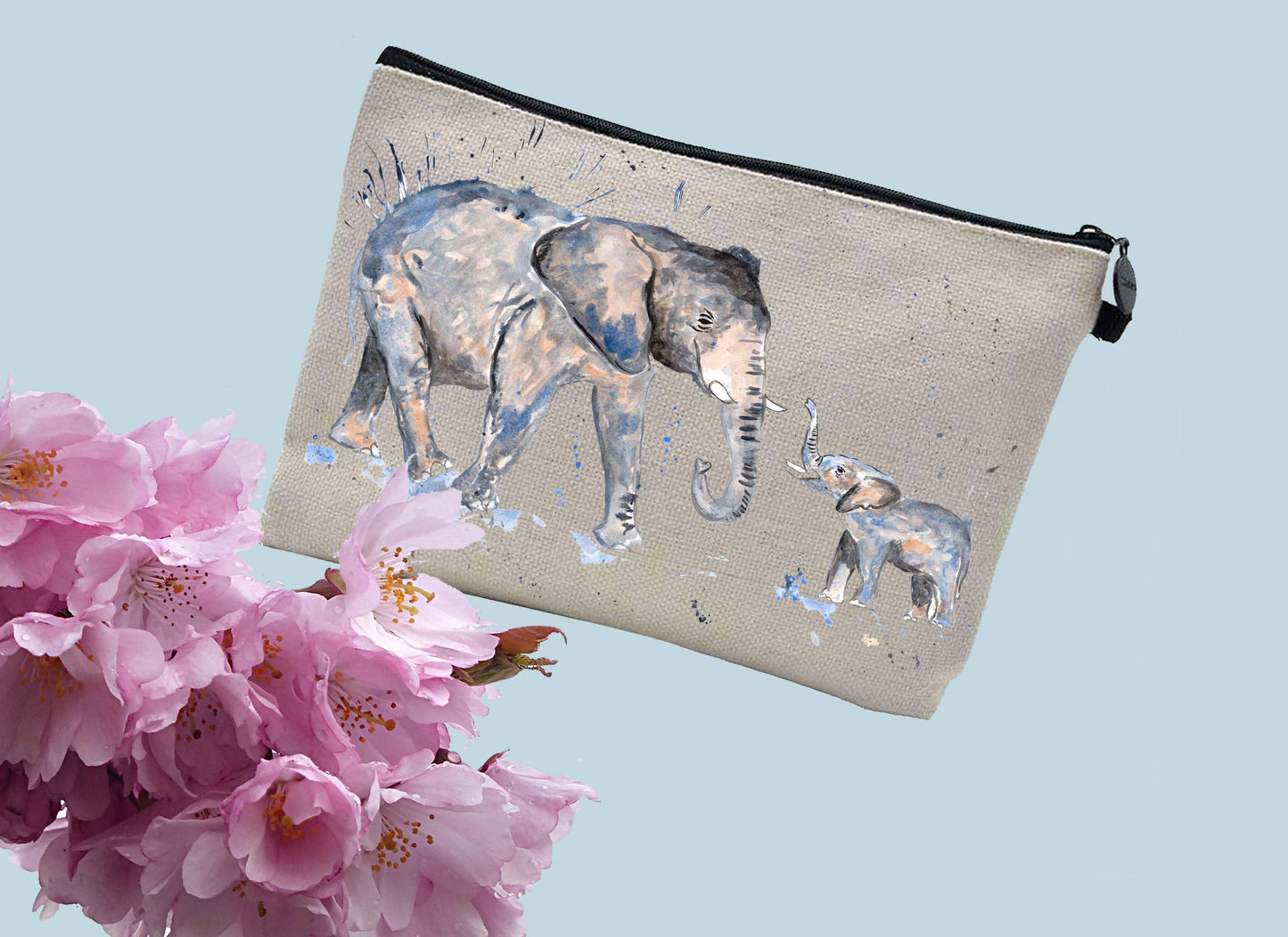 Elephant family make up / toiletries bag
