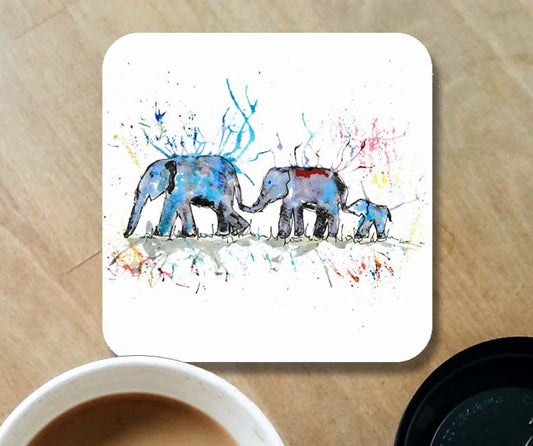 Elephant family row coaster