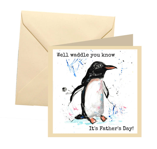 Penguin Father's Day card