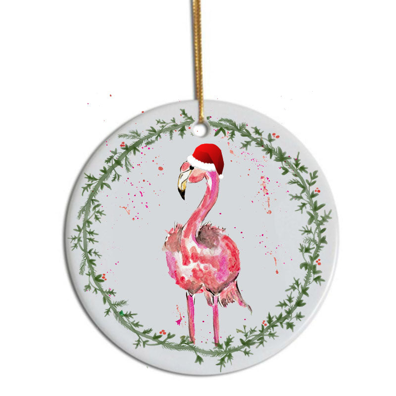 Flamingo Christmas tree decoration
