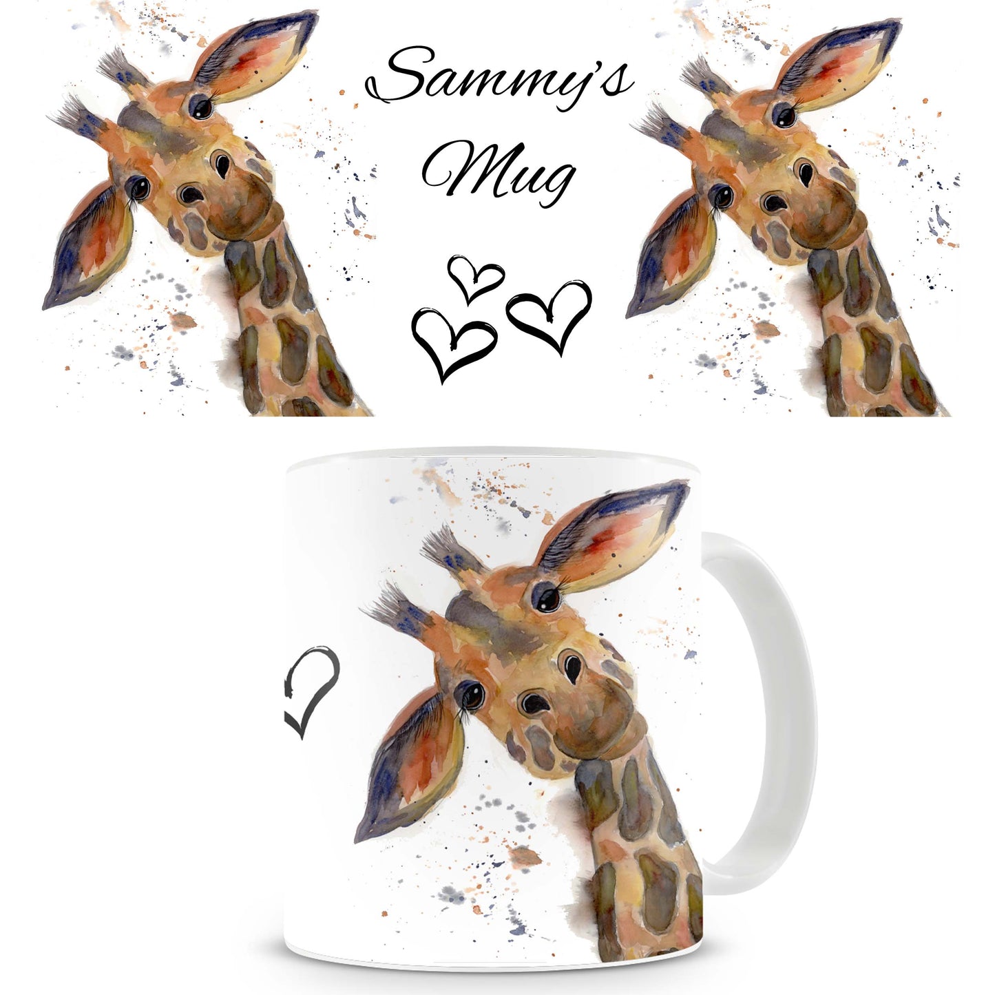Dotty giraffe mug