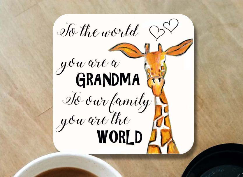 Grandma giraffe coaster