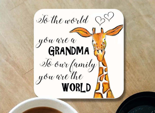 Grandma giraffe coaster