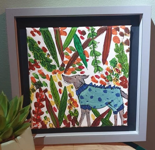 Greyhound 'teef' original painting